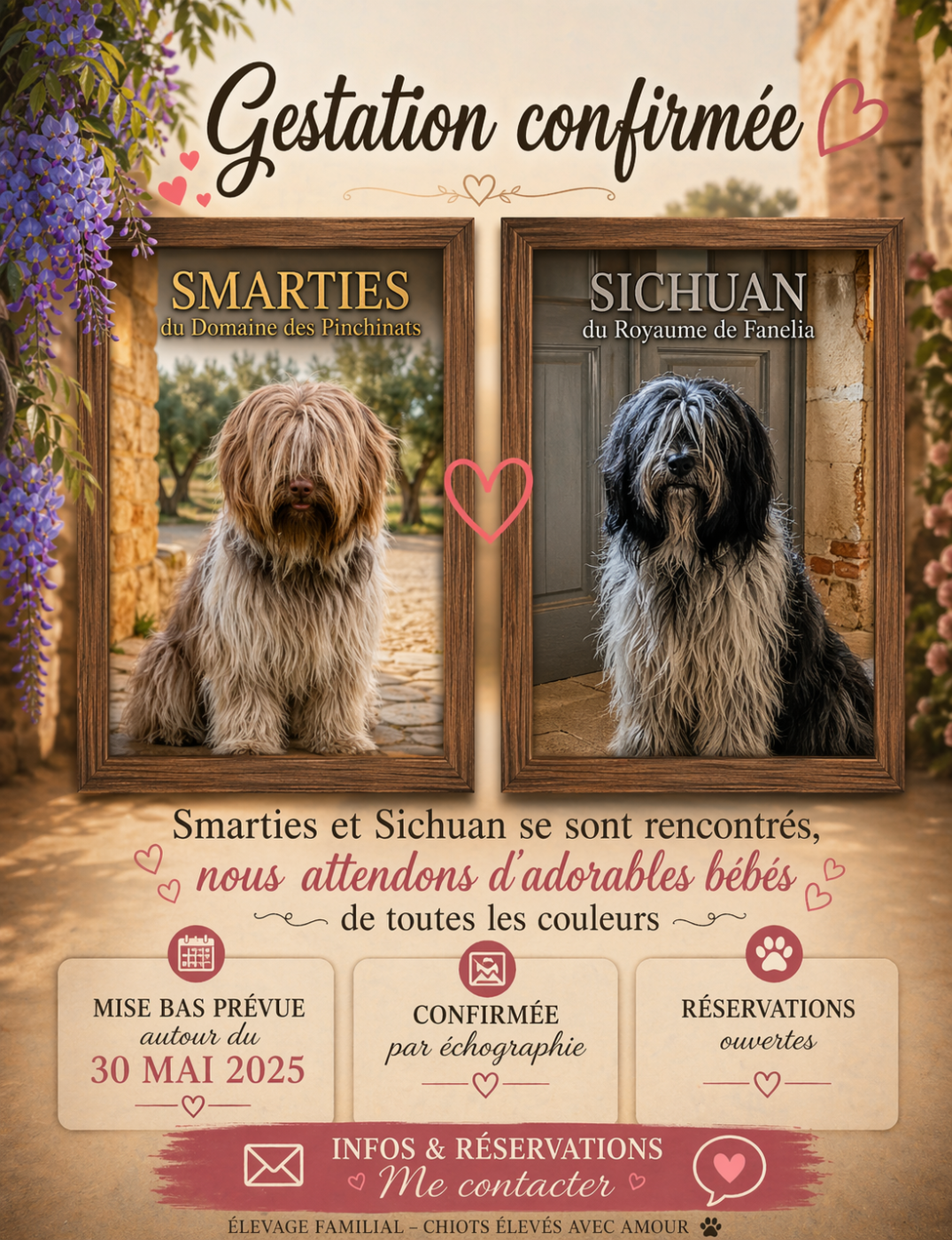 De petits amours sont attendus aux alentours du 30 mai !
